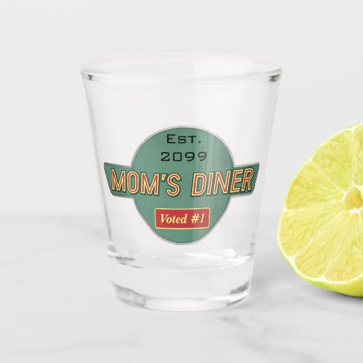 Mama's Retro Diner Drinkware Shot Glas (Voorkant)