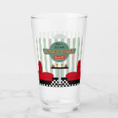 Mama's Retro Diner met Burgers & Bier Glas (Achterkant)