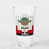 Mama's Retro Diner met Burgers & Bier Glas (Voorkant)