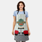 Mama's Retro Diner met Burgers & Bier Schort (Gedragen)