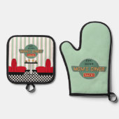 Mama's Retro Diner Ovenwant & Pannenlap Set (Voorkant)