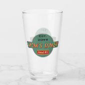 Mama's Retro Diner Pint Bierglas Glas (Voorkant)