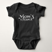 Mama's Screamer Schattige Jongen & Meisje Zwart Romper (Voorkant)