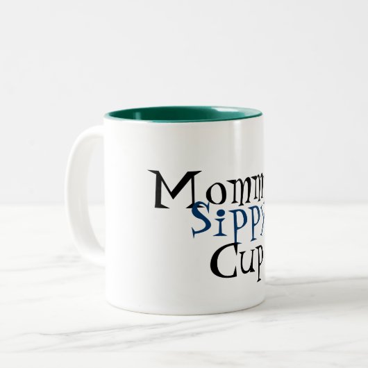 Mama's sippy cup aangepaste grappige mok (Voorkant links)