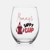 Mama's Sippy Cup Grappig Stemless wijnglas Zonder Voet (Voorkant)