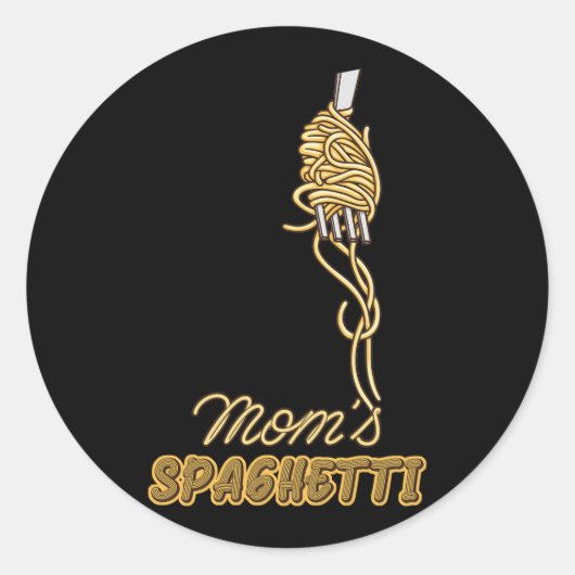 Mama's spaghetti perfect voor een pasta liefhebber ronde sticker (Voorkant)