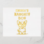 Mama's Stoute Hond Geschenk voor Moedersdag Folie Uitnodiging Briefkaart (Voorkant)