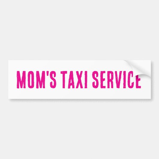 Mama's TAXI Service bumper sticker (Voorkant)