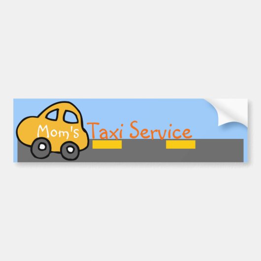 Mama's Taxi Service Bumpersticker (Voorkant)
