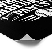 Mama's Tegen Witte Honkbalbroeken Honkbal Moeder Poster (Hoek)
