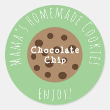 Mama's Thuisgemaakte Koekjes Groene Sticker Voedse