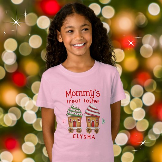 Mama's Treat Tester Schattigee Kerstcupcakes T-shirt