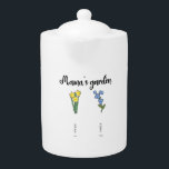 Mama's tuin is gepersonaliseerd met twee grootkind theepot<br><div class="desc">Mama's tuin is een mooi cadeau voor een bloemliefhebber oma,  of moeder. De namen kunnen worden uitgegeven,  die gepersonaliseerd worden.</div>