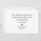 Mama's Verjaardag Moederdag Gift Gepersonaliseerde Kaart (Voorkant)