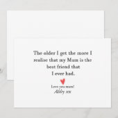 Mama's Verjaardag Moederdag Gift Gepersonaliseerde Kaart (Voorkant / Achterkant)