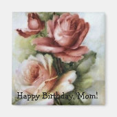  Mama's Verjaardagsmagneet met Rozen Magneet (Voorkant)