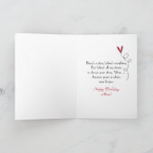 Mama's verjaardagswensen met rode tulpen kaart (Binnen)