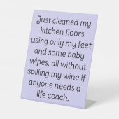 Mama's voetstuk bord reclamebord met voetstuk (Voorkant)