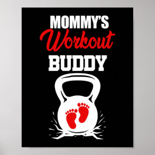 Mama's Workout Buddy moederschap fitness Poster