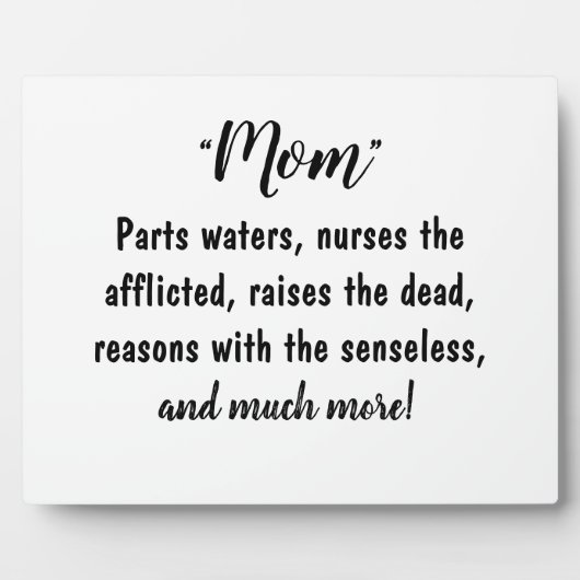 “Mama's - Zeer prijzenswaardig!” Fotoplaat (Voorkant)