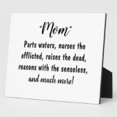 “Mama's - Zeer prijzenswaardig!” Fotoplaat (Zijkant)