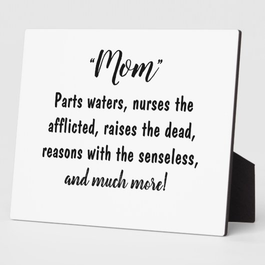 “Mama's - Zeer prijzenswaardig!” Fotoplaat (Zijkant)