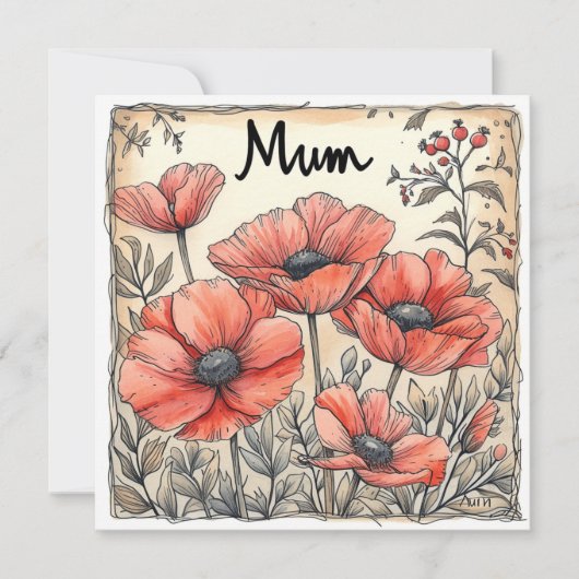 Mama's Zegeningen: Zoete Sentimenten Feestdagenkaart (Voorkant)