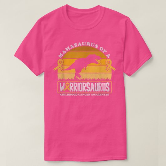 Mamasaurus bewustzijn van kinderkanker Moeder van T-shirt (Design voorkant)