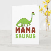 Mamasaurus Dinosaur Brontosaurus Moederdag Kaart (Gele Bloem)