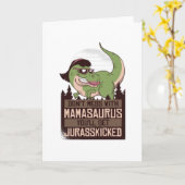 Mamasaurus Dinosaur Kaart (Gele Bloem)