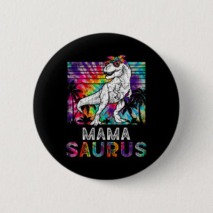 Mamasaurus Dinosaur Mama Saurus Familie Bijpassend Ronde Button 5,7 Cm