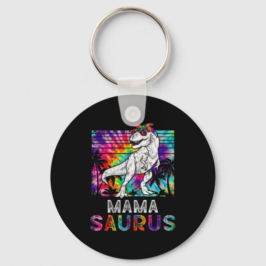 Mamasaurus Dinosaur Mama Saurus Family Matching Ti Sleutelhanger (Voorkant)