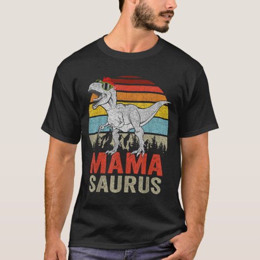 Mamasaurus Dinosaur Mama Saurus T Rex Funny Family T-shirt (Voorkant)