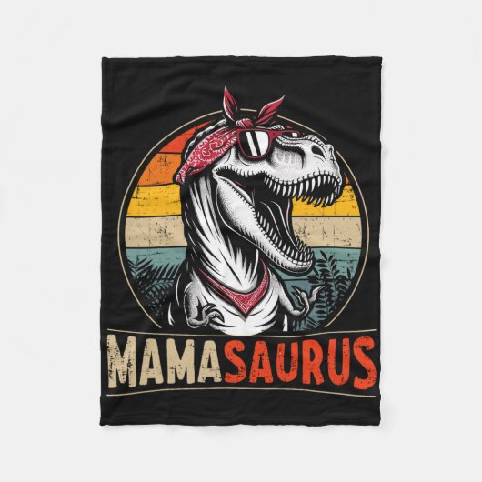 Mamasaurus Dinosaur Moeder voor Moederdag Kerstmis Fleece Deken (Voorkant)