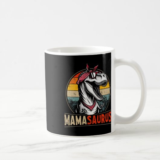 Mamasaurus Dinosaur Moeder voor Moederdag Kerstmis Koffiemok (Rechts)