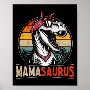 Mamasaurus Dinosaur Moeder voor Moederdag Kerstmis Poster