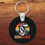 Mamasaurus Dinosaur Moeder voor Moederdag Kerstmis Sleutelhanger (Voorkant)
