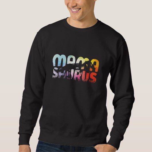 Mamasaurus Dinosaur Rex Tie Dye Mama Saurus Moeder Trui (Voorkant)