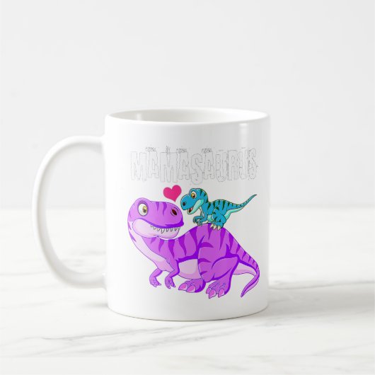 Mamasaurus Dinosaur t Rex Moederdag voor Mam Gift Koffiemok (Links)