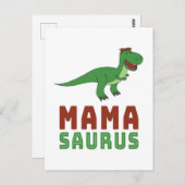 Mamasaurus Dinosaur Tyrannannosaurus Rex Moederdag Briefkaart (Voorkant / Achterkant)