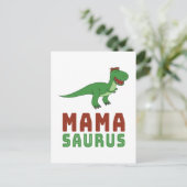Mamasaurus Dinosaur Tyrannosaurus Rex Moederdag Briefkaart (Staand voorkant)