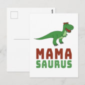 Mamasaurus Dinosaur Tyrannosaurus Rex Moederdag Briefkaart (Voorkant / Achterkant)