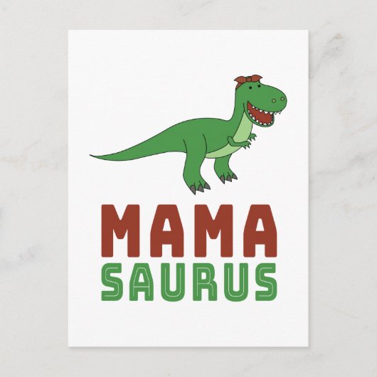 Mamasaurus Dinosaur Tyrannosaurus Rex Moederdag Briefkaart (Voorkant)