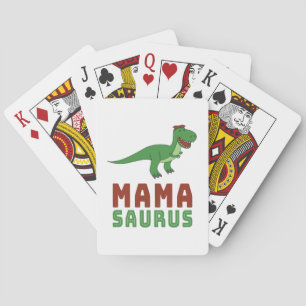 Mamasaurus Dinosaur Tyrannosaurus Rex Moederdag Pokerkaarten