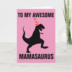 MAMASAURUS DINOSAUR VERJAARDAGSKAART KAART