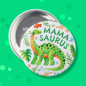 Mamasaurus Dinosaurus Moeder van de Verjaardag Jon Ronde Button 7,6 Cm