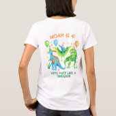 Mamasaurus Dinosaurus Moeder van de Verjaardag Jon T-shirt (Achterkant)