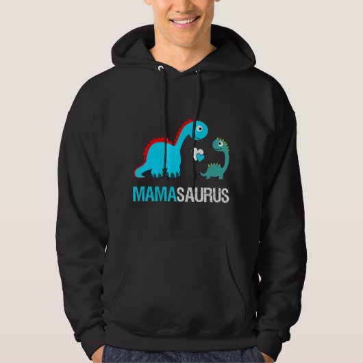 Mamasaurus dinosaurus voor moeder, dochter Moederd Hoodie (Voorkant)