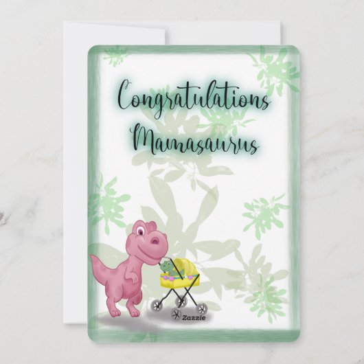 Mamasaurus Feestdagenkaart (Achterkant)