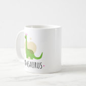 Mamasaurus Grappige Dinosaur – Lief Moeder Cadeau Koffiemok (Voorkant links)